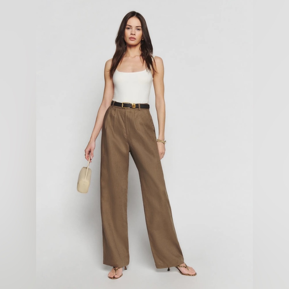 Reformation Vesta Pant in Mushroom